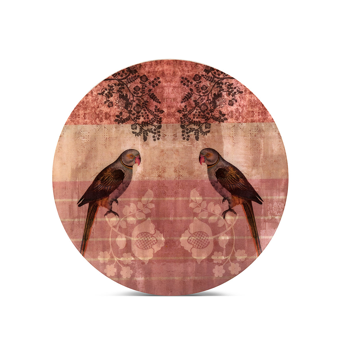 Parrot Pink Round Trivets (Set of 2)